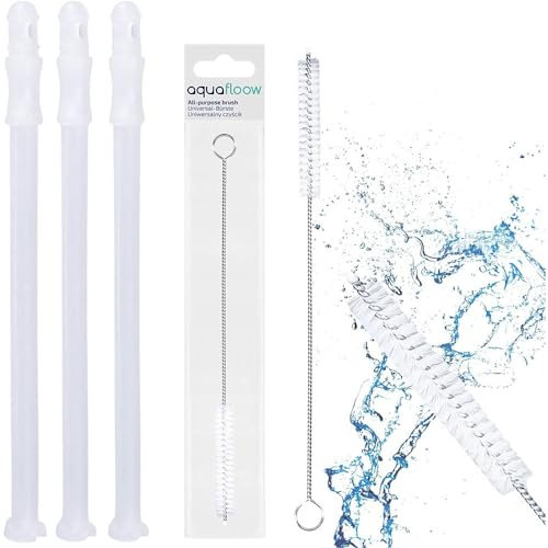 3X Milk Suction Tube Transparent 15.7cm for 5313232961 DeLonghi + Cleaning Brush for Cleaning Coffee Machines, Straws, Bottles, Cups