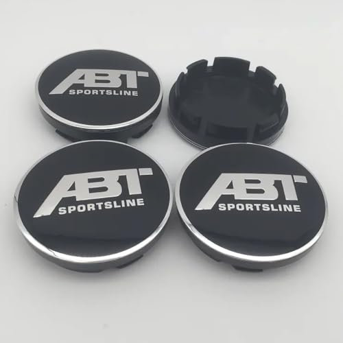 4 Stück 56mm Abzeichen Radnabenkappen Radnaben-Zierkappen für ABT Anti Rost Autoteile dekorative Accessoires Nabendeckel Felgen Kappen,D