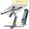 FoldWise X Laptop Stand for Desk - 100% Aluminium, 360° Rotating Base, Foldable, Adjustable Height & Angles Laptop Riser - Sturdy & Portable MacBook Stand, Computer Holder for 11-18”