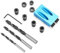 Wood Woodwork Guides Joint Angle Tool Carpentry Locator, 15 Degree Pocket Hole Jig Kit, 6/8/10mm Angle Drill Guide Set Hole Puncher Locator Jig Drill Bit Set for DIY Carpentry Tools(14Pcs)