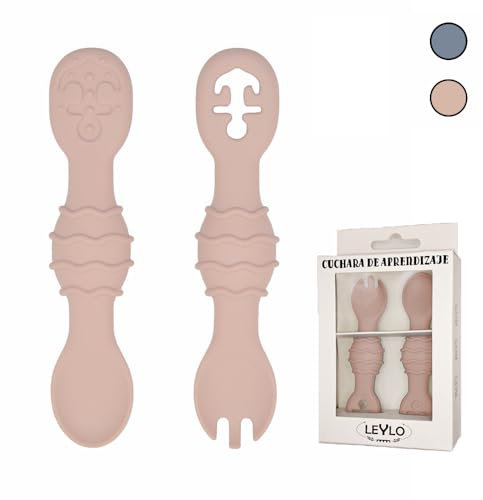 Cuillère Bébé Apprentissage – Cuillere d'Apprentissage Bébé 1er Âge – Ensemble de Couverts Souples pour Diversification Alimentaire et Baby Led Weaning – Cuillère Silicone Anti Renversement 360°