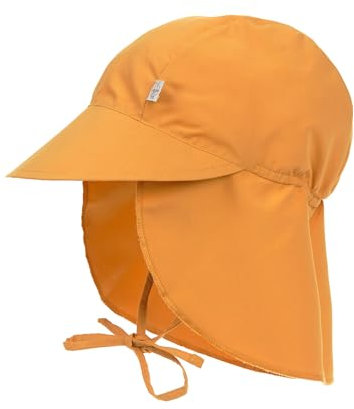 LÄSSIG Baby Kinder Schirmmütze mit UV-Schutz und langem Nackenschutz/Sun Protection Flap Hat gold, 19-36 Monate, Größe: 50/51