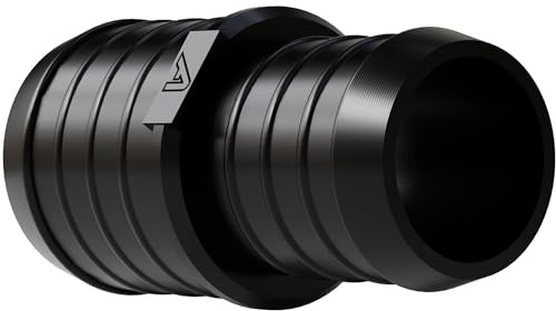 Adaptateur de raccordement de tuyau en PVC cannelé droit avec barbelé de réduction de 76 mm > 51 mm (3 > 2) pour tuyau ondulé