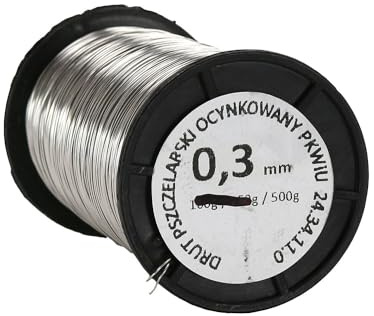 Wabendraht Verzinkt Ø 0,3 mm - 500g Spule (ca. 850m) - Rähmchendraht für Imker - Reißfest, Flexibel & Korrosionsbeständig
