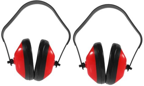 Hemobllo 2pcs Soundproof Ear Muff Head Phones for Noise Canceling Ear Muff Noise Cancelling Headphones Earphones for Hearing Ear Abs Red