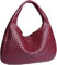 Damen Geflochtene tasche Gewebte Moon Bag Tragetasche Unterarmtasche (Rotwein)