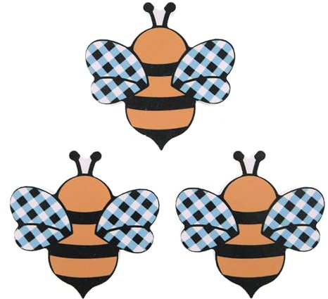 ZHAPEG Soporte de madera para decoración del festival del Día de las Abejas, accesorios de frutas, abejas amarillas, bandeja de PVC, adornos