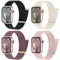 CeMiKa Kompatibel mit Apple Watch Armand 40mm 41mm 38mm 42mm Damen Herren, Nylon Klettverschluss weiches Sport Loop Ersatzband für iWatch Series 10 9 8 7 SE 6 5 4 3 Ultra 2 1, 4 Stück