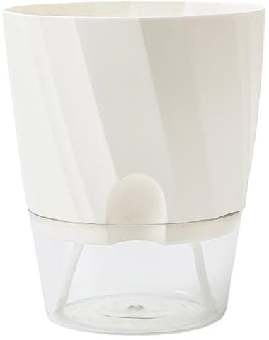 Macetas para plantas de interior – Maceta de riego automática moderna para plantas de interior | Maceta Daisy Jasmine con gran almacenamiento de agua para salón, cocina, dormitorio, color