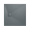 Aquariss SMC - Piatto doccia quadrato effetto ardesia, 800 x 800 mm, colore: Antracite