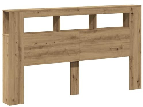 vidaXL LED-Kopfteil Artisan-Eiche 180x18,5x103,5 cm Holzwerkstoff