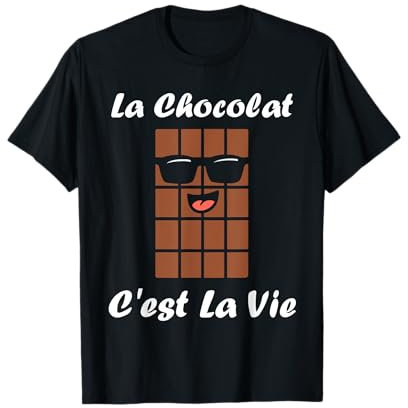 Le chocolat c'est la vie humour tablette de chocolat T-Shirt