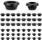 VEPEPE 60 PCS Electrical Rubber Grommets Set, Waterproof Rubber Grommet ID 8mm 12mm, Cone Rubber Grommets for Holes, Black Electrical Conductor Cable Gasket Ring for Protecting Wires Plugs Wires