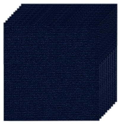 Fudaiki Teppichfliesen Selbstklebend 10 Stück Teppichfliesen Selbstliegend, Teppich Fliesen Teppich Selbstklebend Teppichfliesen Weich Auslegware Teppichboden Dunkel Blau 30x30cm