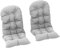 Outsunny 2er-Set Sitzkissen für Adirondack-Stuhl mit sicheren Befestigungen, Adirondack-Stuhlkissen gepolstertes Design, weiches und Dickes Hochlehner-Sitzkissen, hellgrau