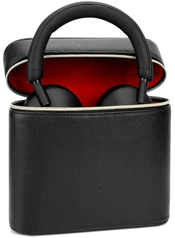 Geekria NOVA Headphones Pouch Compatible with Sony WH-1000XM6, Bose QC Ultra II, JBL Tune 720BT and More, Soft Shell Replacement Protective Travel Carrying Bag (Black)