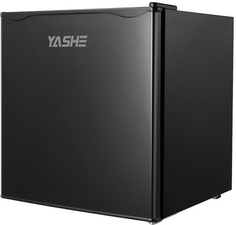 YASHE 52L Mini Fridge with Freezer, Single Door Compact Refrigerator, Adjustable Thermostat, Large Capacity, Reversible Door Swing, Refrigerator for Bedrooms, Offices, Dorms
