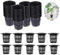 Whcctl 50 Stück Hydrokultur Topf, Hydroponic System, Hydrokultur Pflanzen Mesh Topf, Hydroponic, Plant Net Cup, für den Anbau von Gartenpflanzen, Gemüsegärten Usw (Schwarz)