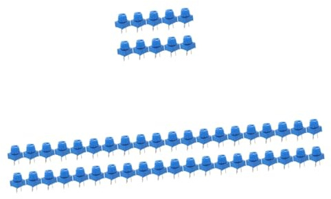STOBOK 50pcs Adjustable Potentiometer Resistor Pin Breadboard Variable Resistor for Electronic Projects