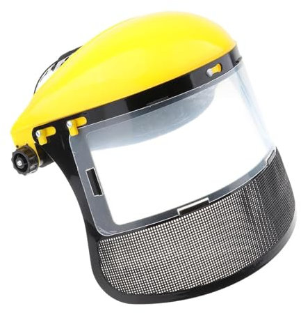 Trimmer Gesichtsschutz Gesichtsabdeckung Arbeitsgeräte Rasenmäher Maske für Bergbau Gartenarbeit (Gelb)