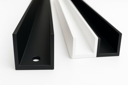 Aluminium U-Profil Pulverbeschichtet Anthrazit RAL 7016 MATT 20x20x2mm x 1000mm