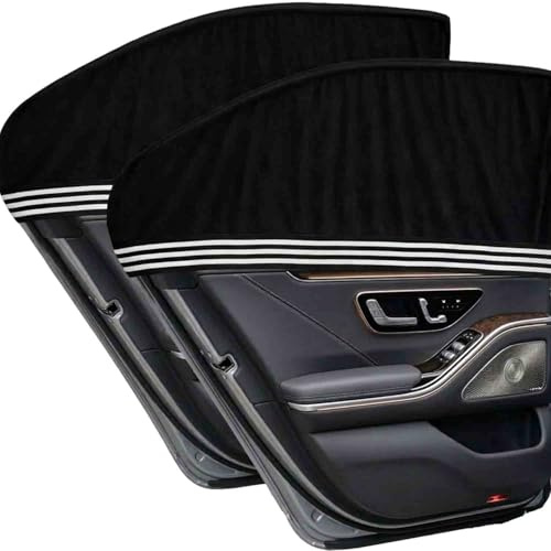 Parasol Coche Bebé, Cubierta de Malla Elástica para Ventanas Traseras, Protección UV y Privacidad, Transpirable, Fácil de Instalar, Ajuste Universal para la Mayoría de Coches