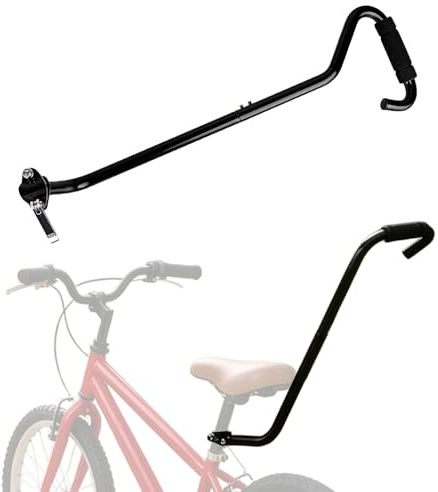 PORFOYO - Maniglione di spinta per bicicletta, barra di spinta da 70 cm per bicicletta per bambini, ausilio ergonomico universale per bicicletta per bambini, pratico e stabile maniglione di