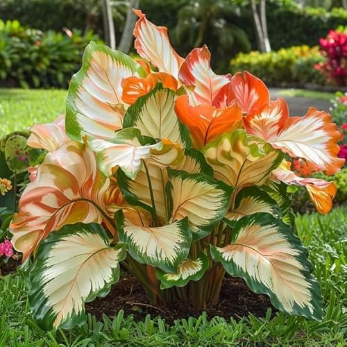 Oreja de elefante grande: Hojas anchas y gruesas; crecimiento erguido; ideal para plantar en jardines y balcones-2 pcs-F