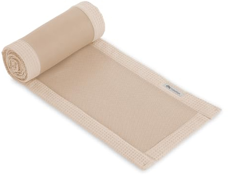 FabiMax Beistellbett Netzumrandung, Bettumrandung aus Mesh & Waffel – Atmungsaktiv, luftdurchlässig & waschbar – Passend für Basic Beistellbett (Beige, Für FabiMax Basic Beistellbett)