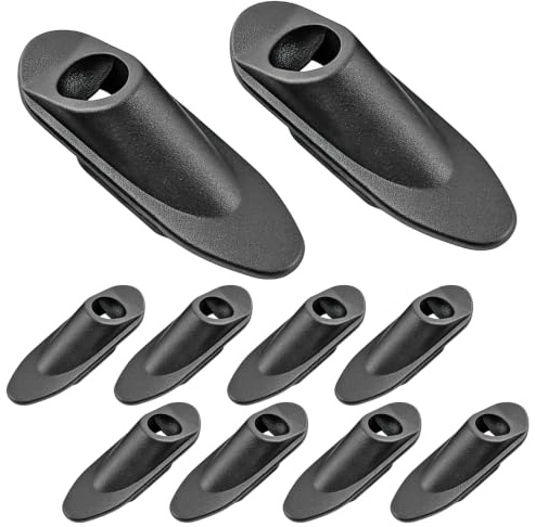 Qrity 10x Collier de Câble Vélo, Collier de Serrage pour Tuyau de Vélo | Bouchon de Guidage de Vélo en Noir Plastique, Pour VTT, Route & Pliant Vélo de Câbles Frein et Dérailleur, Trou Unique