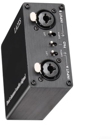 LA2XS Audio Entstörfilter Dual-Channel XLR Ground Loop Isolator für Stereoanlage Auto Radio Noise Filter 110x90mm