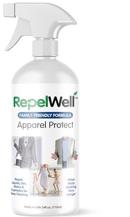 RepelWell Multi-Protect Stain & Water Repellent (24oz) Eco-Friendly, Pet-Safe Spray Keeps Your Belongings Clean, Dry and Looking New, Longer - Protects Fabric, Upholstery, Leather, Footwear & More