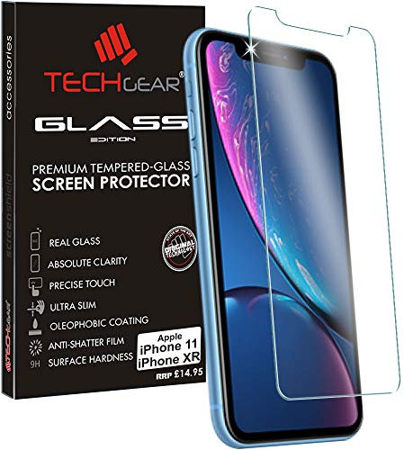 TECHGEAR Screen Protector for iPhone 11, iPhone XR, Genuine Tempered Glass Screen Protector Guard Cover Compatible with Apple iPhone 11 / iPhone XR (6.1)