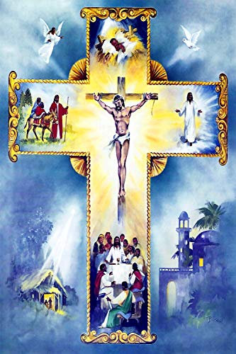 MAIYOUWENG Holzpuzzle 1000 Teile Christliches Kreuz Jesus Hohe Qualität Große Größe 1000 Teile Holzpuzzle, Einzigartige Hauptdekorationen Und Geschenke