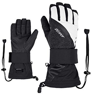 Ziener Damen Milana AS Snowboard-Handschuhe/Wintersport | Wasserdicht, Atmungsaktiv, Black.White, 8.5