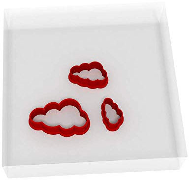 Custom Cutters Mini emporte-pièce en forme de nuage pour pâtisserie, fondant, argile, pâtisserie, glaçage, bijoux (1,5/2/3 cm)