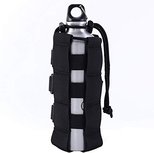 Porte-Bidon Tactique, Sac de Bouteille d'eau Multifonction Molle Tactique en Nylon, Pochette Militaire pour Bouteille d'eau pour la Randonnée, Le Cyclisme, la Course à Pied, Le Camping