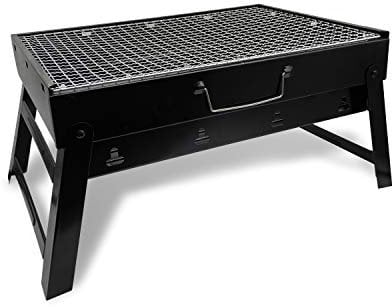 Maestro BBQ Grill MR1010 Koffergrill mit Gitter und Rost Holzkohlegrill Reisegrill Tischgrill Campinggrill Tragbar Faltbar