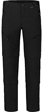 Bergson LEBIKO Doppel Zipp-Off mit T-Zipp | Herren Wanderhose, robust elastisch, Black [900], 48 - Herren