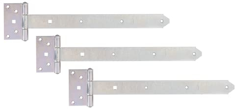 Alberts 310936 Kreuzgehänge | mit verpresstem Stift | galvanisch verzinkt, dickschichtpassiviert | Band 391 x 40 mm | Scharnier 103 x 59 mm | 3er Set
