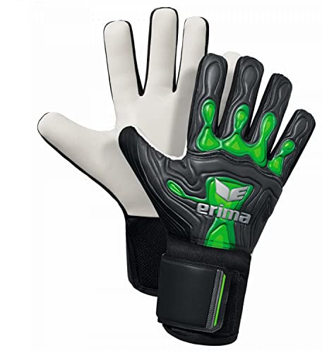 Erima Unisex Erwachsene Flex-Ray New Talent FS Torwarthandschuh, schwarz/Green Gecko, 10