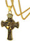 FaithHeart goldener Kreuzanhänger mit Jesus Herren Männer Jesus Halskette mit Geschenkebox für Freunden Ehemann