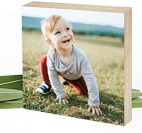 DEIN Foto auf Holz - Wunderpixel® Holzbild - persönlich personalisiert individuell - 15x15x2cm Fotodruck auf Holz - Wand-Bild Aufsteller als Deko oder Geschenk-Idee