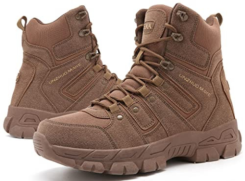 5.AA B21 Herren Desert Patrol Stiefel Desert Camo Combat Boots Kampfstiefel Militär Bundeswehr Patrol Einsatzstiefel Braun 46EU