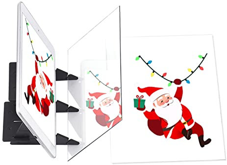 HUIOP Drawing Tools,Optical Drawing Tracing Board Portable Sketching Painting Tool Animation Copy Pad No Overlap Shadow Mirror Image Reflection Projector Zero-based Toy for Children Students Adults