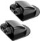 Mbsomnus 2 Piezas Glándula de Techo para Caravana IP68 Pasamuros Pasacables Impermeable con ABS Doble Negro para Instalación Solar Autocaravanas Completo Camperizar Furgoneta Claraboya Techo