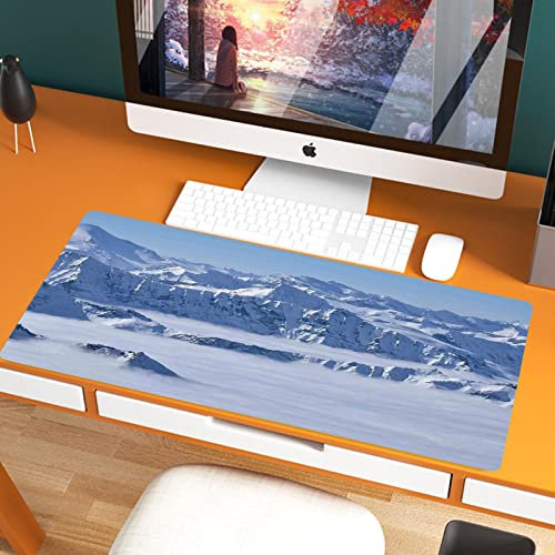 XXL Speed Gaming Mauspad 800 x 400mm,Bauernhaus Dekor, Fantasy Traumland über österreichischen Alpen Gipfel Klima Sk,XXL Mousepad - Tischunterlage Large Size - verbessert Präzision und Geschwindigkeit