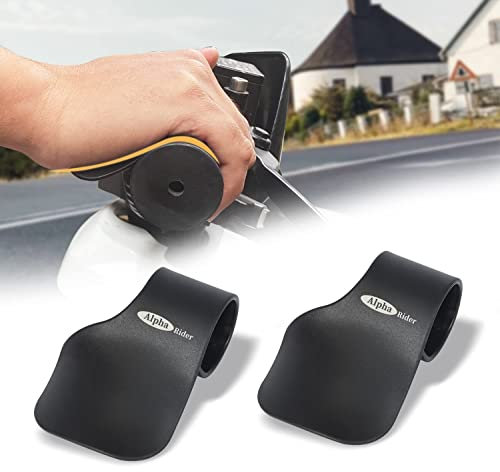 Alpha Rider 2PCS Universal 22MM Black Throttle Mounted Motorcycle Cruise Assist Oil Control Thumb Rest Riding Aid Motorcycle Accessory