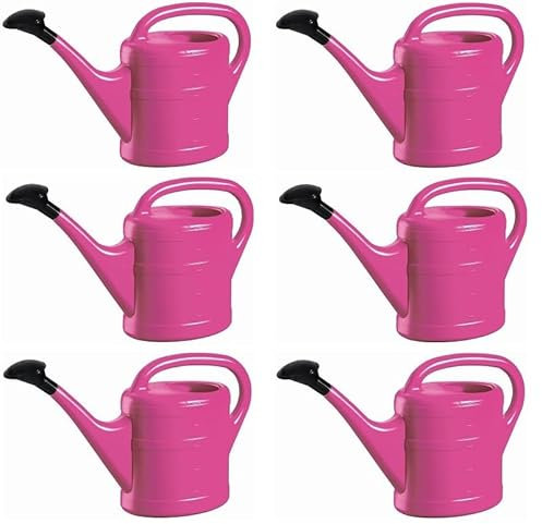 6X Gießkanne 5L PINK + 1x KÜHLSCHRANKMAGNET! Gießkannen Kunststoff für groß & klein, Garten & Zimmerpflanzen Gieskanne Gieskannen Giesskanne 5 Liter Watering Can Kinder Zimmergießkanne