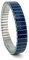 urband LONDON Edelstahlzugarmband ZIG ZAG Blau Dunkelblau - 10 mm Größe S